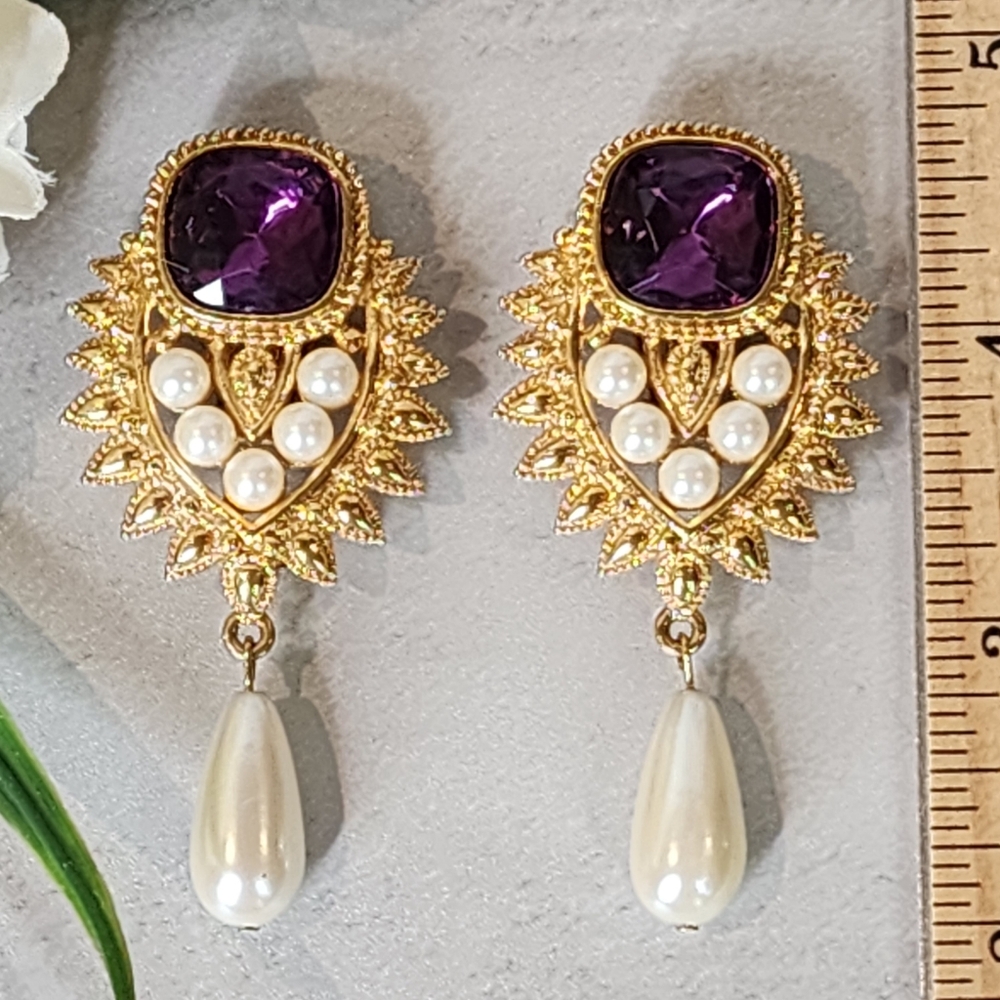 Shaill Jhaveri for Avon Elizabeth Taylor Collection Vintage Earrings - Picture 7 of 8